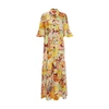 La Doublej Artemis Abstract Floral-print Maxi Shirtdress In Holi