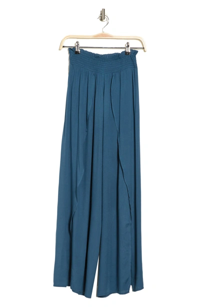 Elan Popover Knit Cover-up Pants In Dark Denim