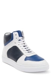 French Connection Jump Colorblock Leather High Top Sneaker In White