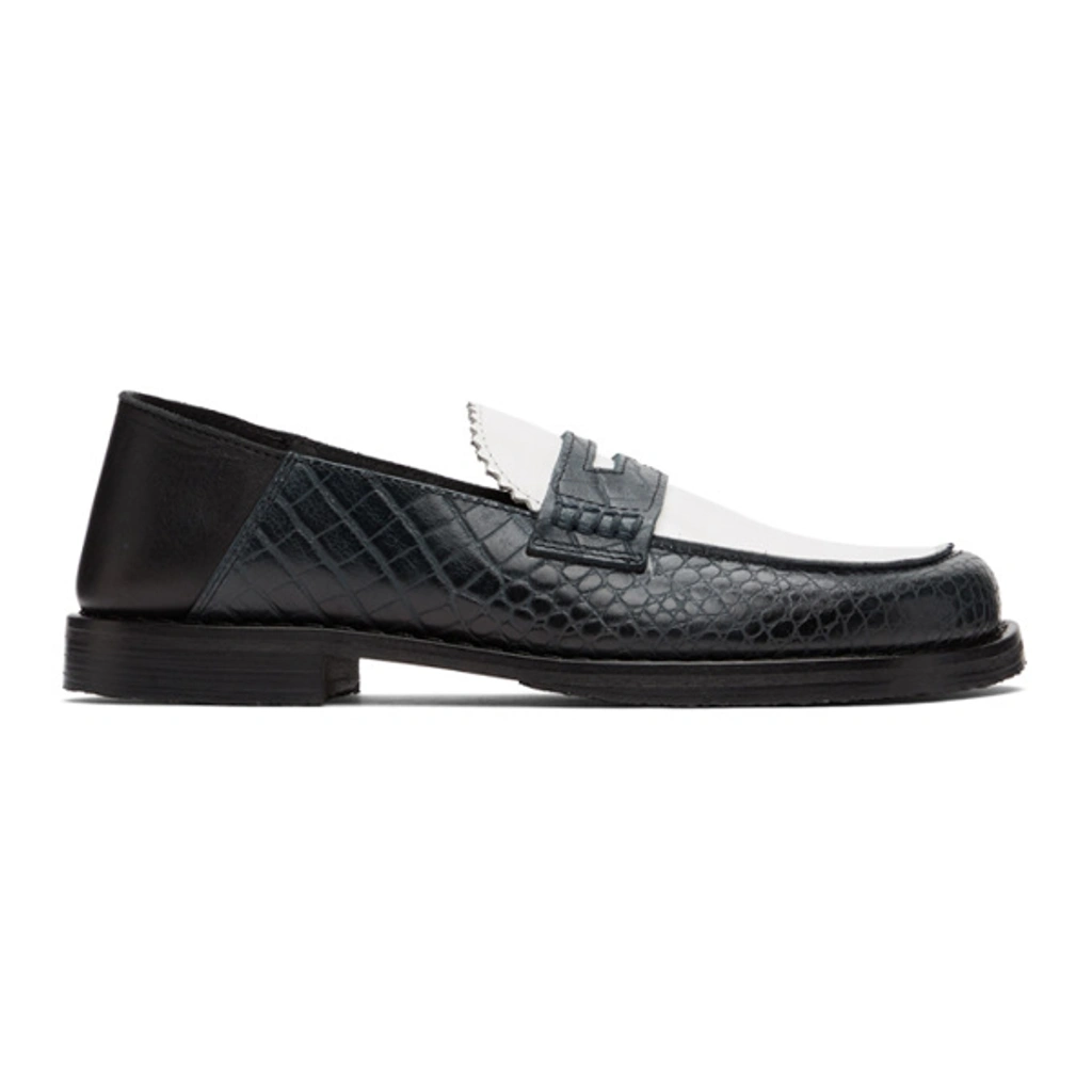 Eytys Blue & White Otello Loafers In Black | ModeSens