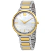 MOVADO MOVADO ULTRA SLIM MOTHER OF PEARL DIAL TWO-TONE LADIES WATCH 0607171