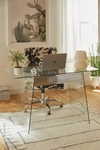 Urban Outfitters Fiona Glass Desk In Clear