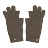 RICK OWENS BROWN CASHMERE TOUCH SCREEN GLOVES
