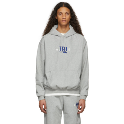 Awake Ny Grey Embroidered College Logo Hoodie ModeSens