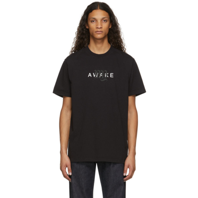 Awake Ny Embroidered-design Short-sleeve T-shirt In Black