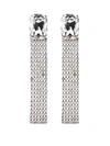 Saint Laurent Silver-tone Chunky Rhinestone Drop Earrings