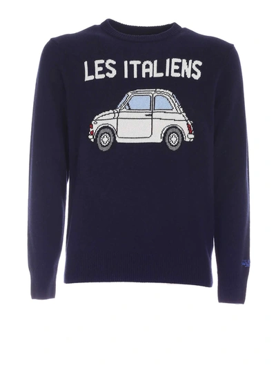 Mc2 Saint Barth Les Italiens Sweater In Blue