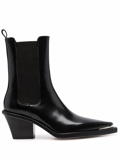 Paris Texas Women's Black Leather Ankle Boots