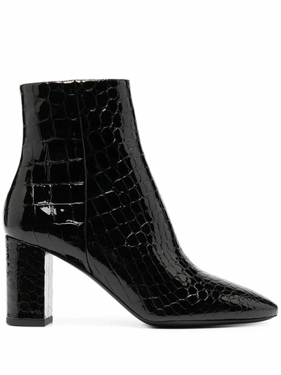 Saint Laurent Women's Black Leather Ankle Boots