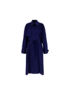 BALENCIAGA BALENCIAGA WOMEN'S BLUE OTHER MATERIALS TRENCH COAT,659054TKO304140 38