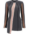 Ambush Vertical-stripe Knitted Top In Grey