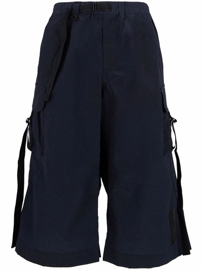 Adidas Y-3 Yohji Yamamoto Men's Blue Cotton Shorts