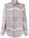 Etro Paisley-print Silk Shirt In Pink