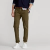 Ralph Lauren Stretch Straight Fit Washed Chino Pant In Defender Green