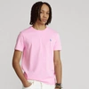 Ralph Lauren Custom Slim Fit Jersey Crewneck T-shirt In Carmel Pink