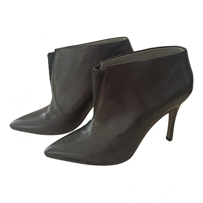 Pre-owned Gerard Darel Leather Ankle Boots In Black