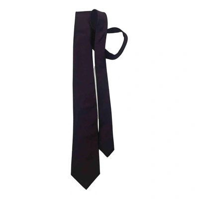 Pre-owned Massimo Dutti Silk Tie In Purple