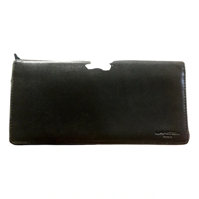 Pre-owned Lancel Leather Clutch In Black