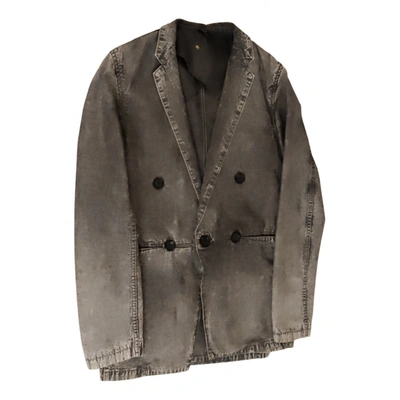 Pre-owned Giuliano Fujiwara Jacket In Grey