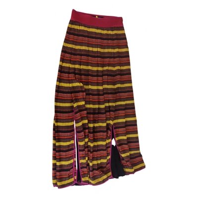 Pre-owned Aquilano Rimondi Silk Mid-length Skirt In Multicolour