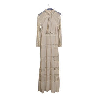 Pre-owned Alice By Temperley Silk Maxi Dress In Beige