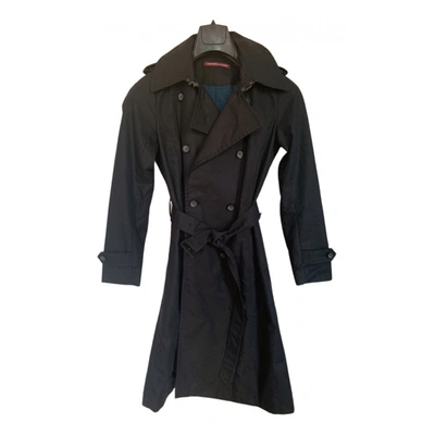 Pre-owned Comptoir Des Cotonniers Trench Coat In Black
