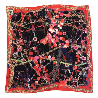 Pre-owned Christian Lacroix Silk Neckerchief In Red