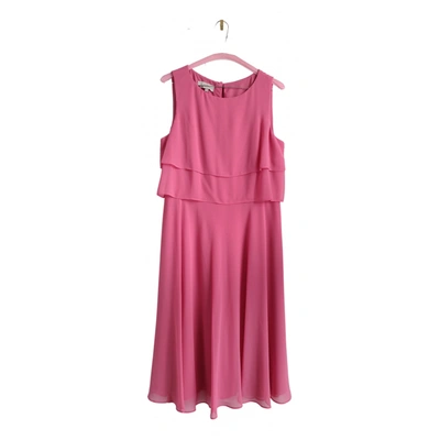 Pre-owned Hobbs Silk Mid-length Dress In Pink