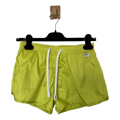 Pre-owned Pantone Yellow Polyester Shorts