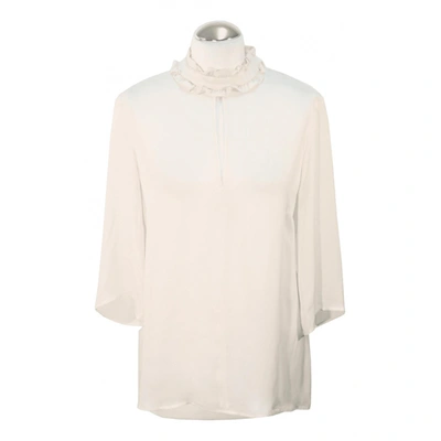 Pre-owned Max & Co Silk Blouse In Ecru