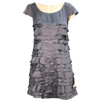 Pre-owned French Connection Silk Dress In Grey