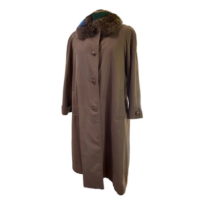 Pre-owned Aquascutum Trench Coat In Brown