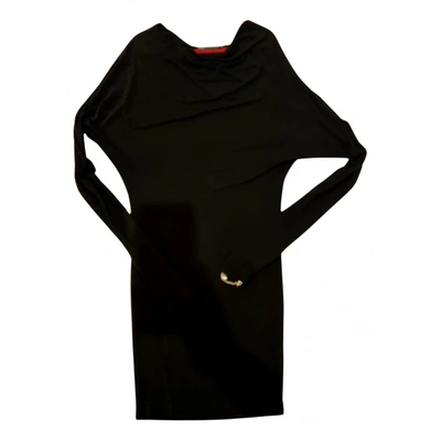 Pre-owned Trussardi Mid-length Dress In Black
