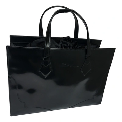 Pre-owned Christian Lacroix Patent Leather Handbag In Black