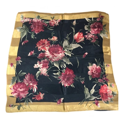 Pre-owned Lauren Ralph Lauren Silk Handkerchief In Gold