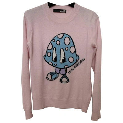 Pre-owned Moschino Love Cashmere Jumper In Pink