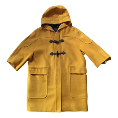 Pre-owned Max & Co Wool Dufflecoat In Yellow