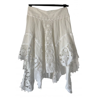 Pre-owned Chloé Linen Mid-length Skirt In Beige