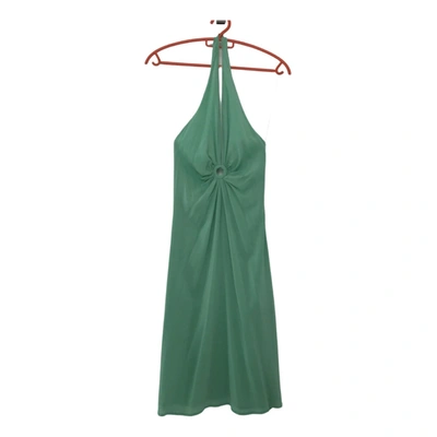 Pre-owned Versus Silk Mini Dress In Green