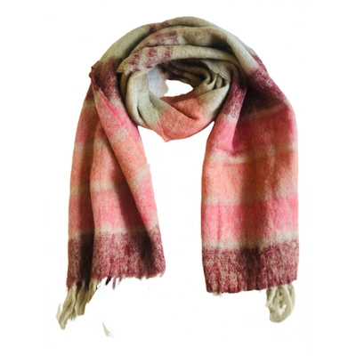 Pre-owned Max & Co Wool Stole In Pink