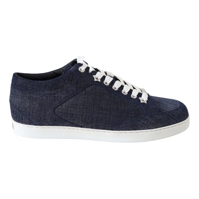 Pre-owned Jimmy Choo Cloth Trainers In Blue