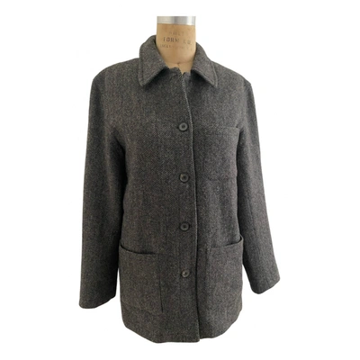 Pre-owned Dkny Wool Blazer In Grey