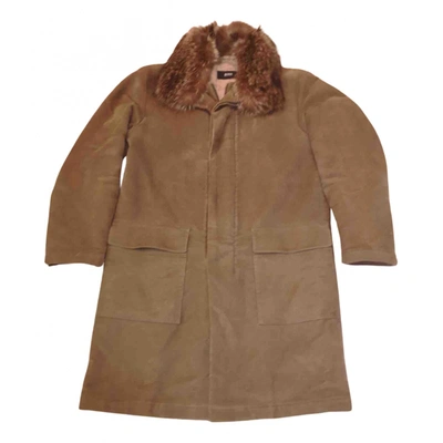 Pre-owned Hugo Boss Peacoat In Khaki