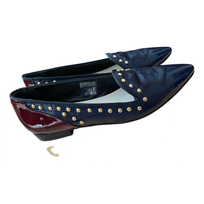 Pre-owned Galliano Leather Ballet Flats In Black