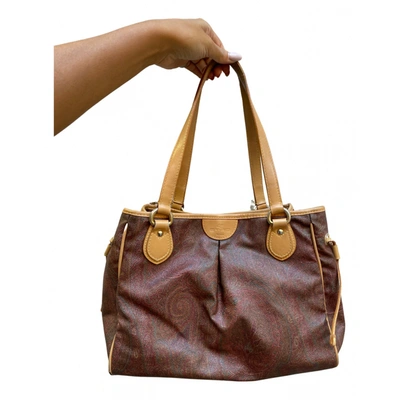 Pre-owned Etro Cloth Handbag In Brown
