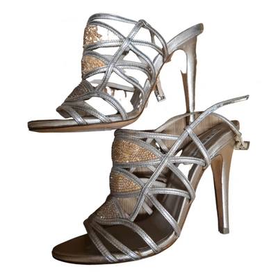 Pre-owned Lk Bennett Leather Sandals In Gold