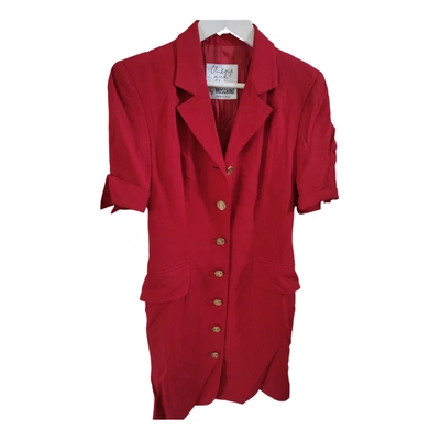 Pre-owned Moschino Cheap And Chic Wool Mid-length Dress In Red
