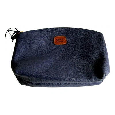 Pre-owned Bric's Leather Purse In Navy