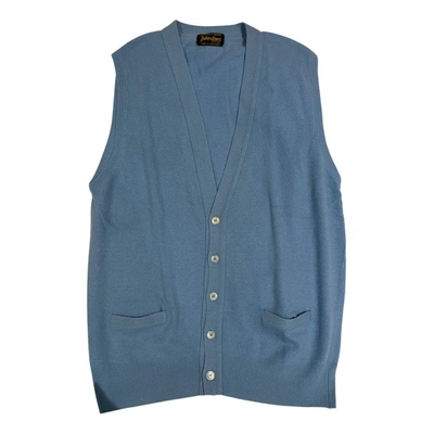 Pre-owned Johnstons Of Elgin Cashmere Vest In Turquoise