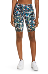 Sweaty Betty Power High Waist Pocket Bike Shorts In Blue Floral Splash Print